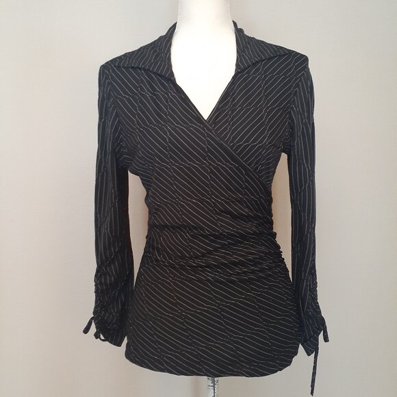 Anne Fontaine Mock Wrap Blouse - Picture 2 of 12